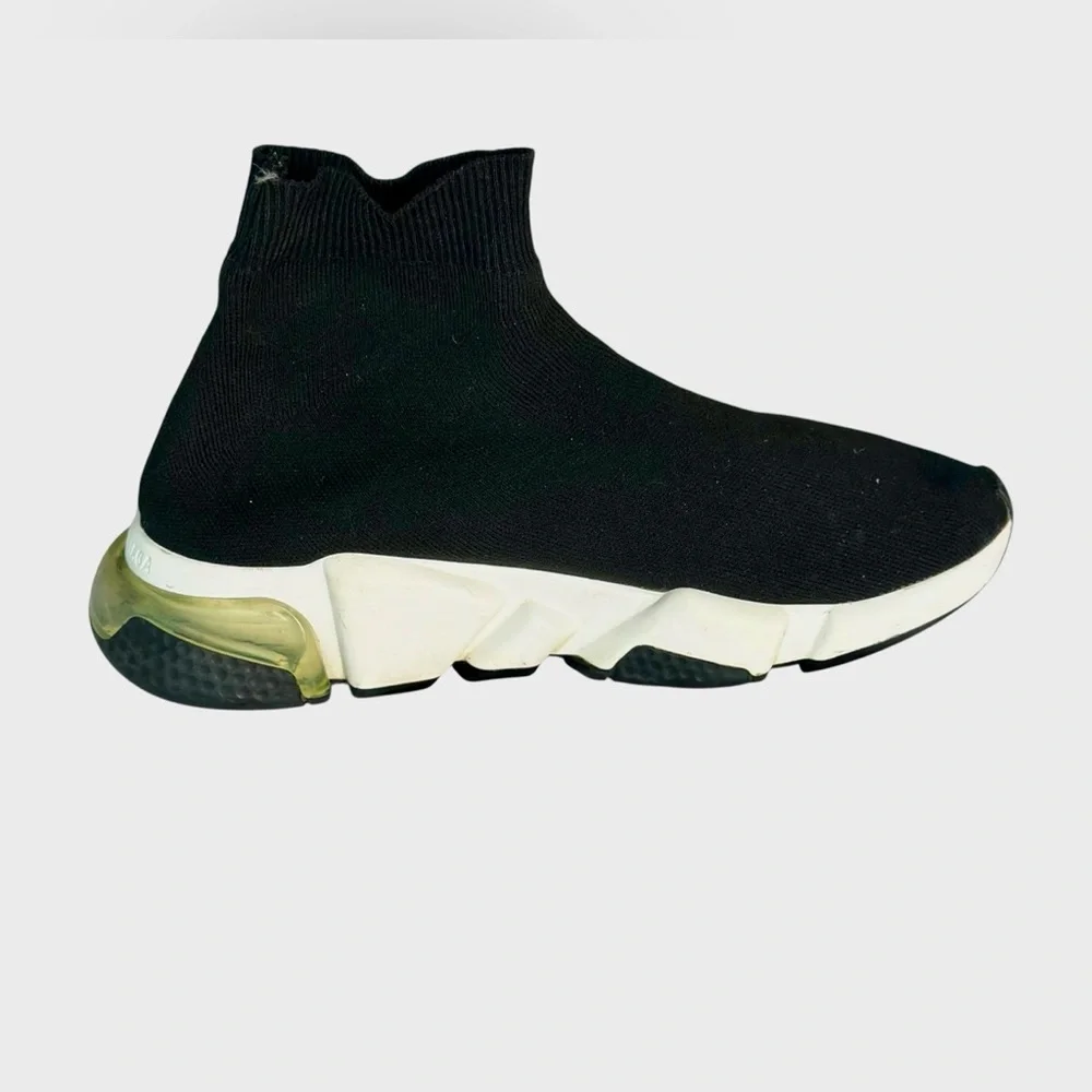 Balenciaga Black Fabric Speed Trainer Slip-Sneakers in Black US 8